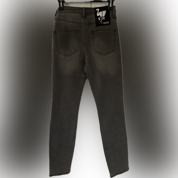 NWT Free People x Sandrine Rose Black Destroyed Rain Straight Leg Jeans. - Picture 2 of 10